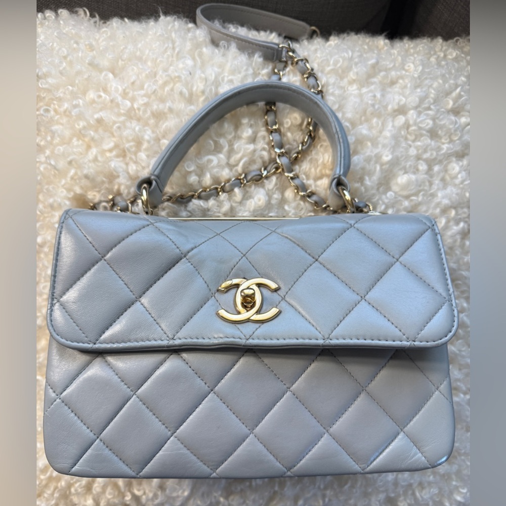 Chanel Blue Trendy CC Medium damaged